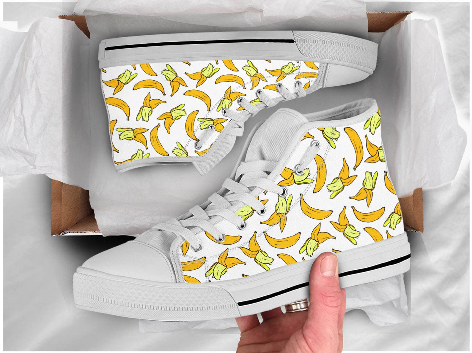 Yellow Banana Shoes Banana Sneakers Cute Shoes Banana Etsy