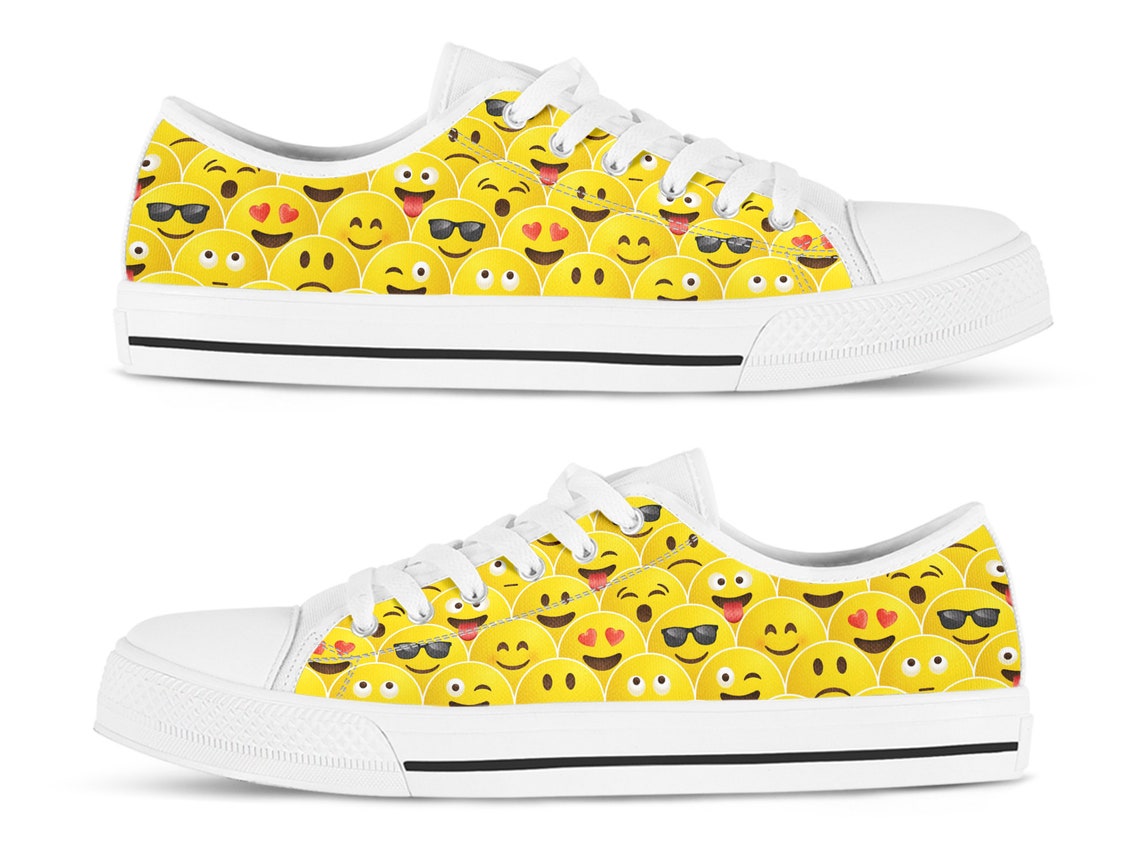 Emoji Shoes Smiley Face Sneakers Cute Shoes Casual Shoes Etsy