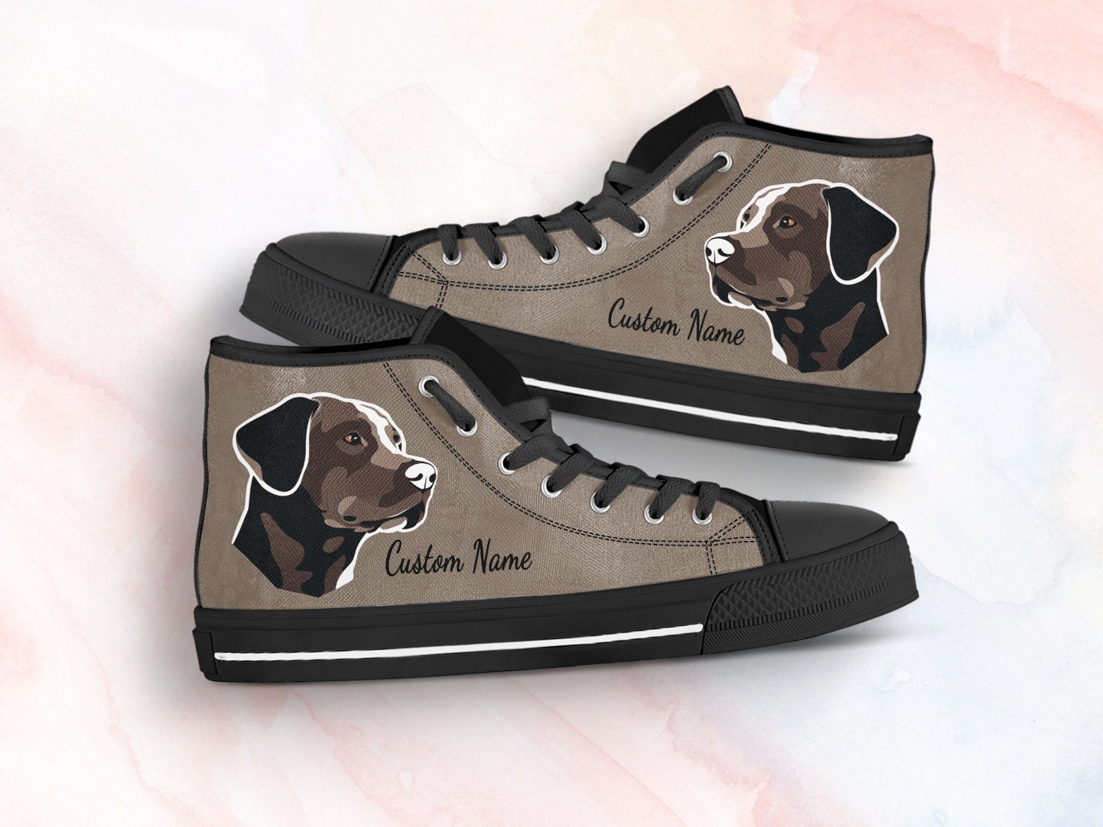 Labrador Kids High Tops Shoes -Yellow Labrador Kids High Tops Shoes -Yellow