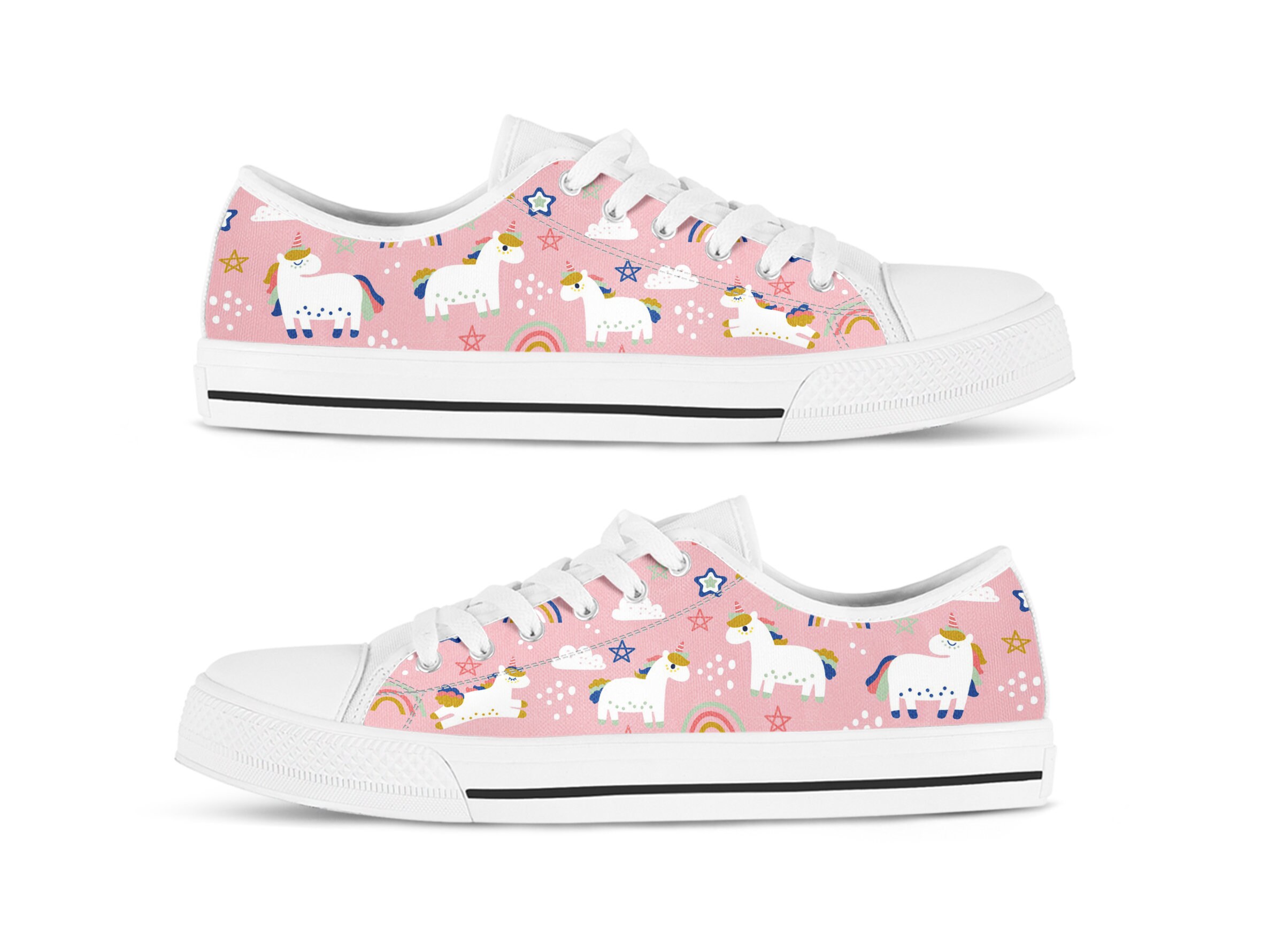 Print Pattern Unicorn Sneaker Shoes For Men Women