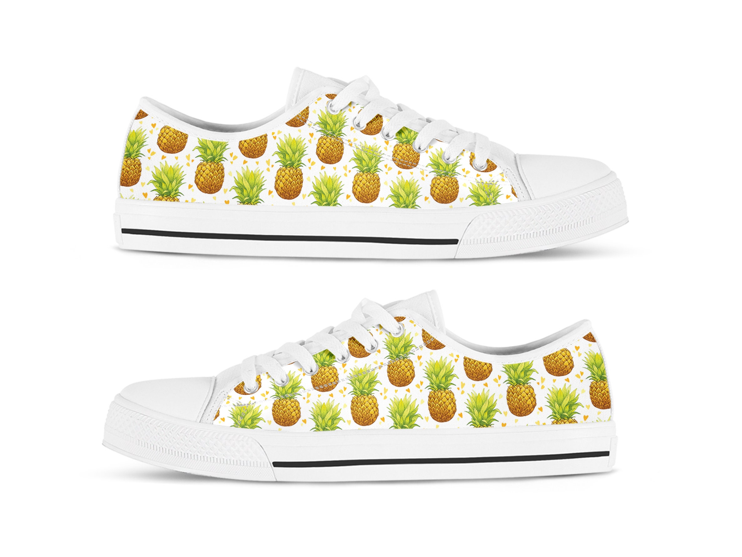 Pineapple Womens Shoes Pineapple Sneakers Cute Shoes Etsy