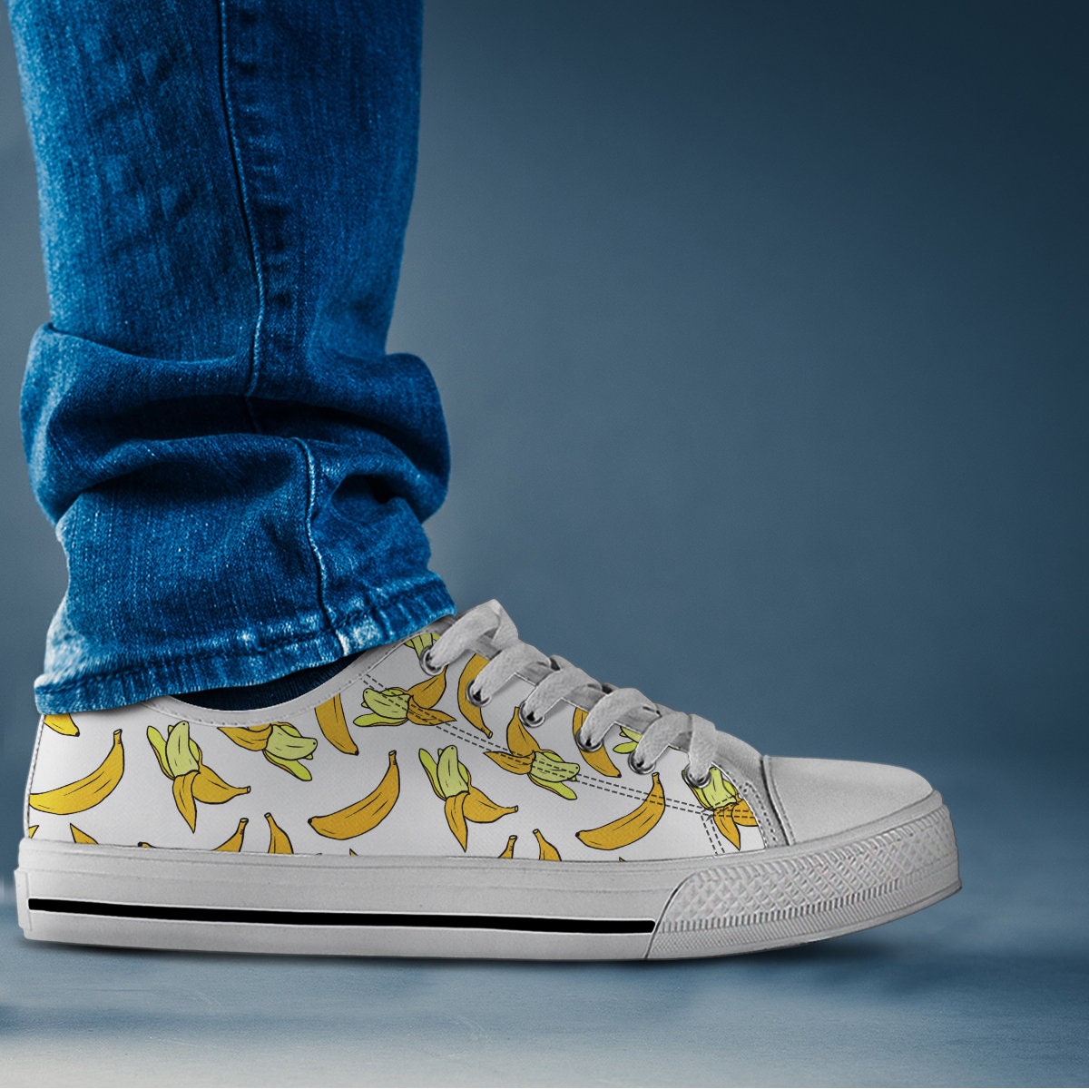 Yellow Banana Shoes Banana Sneakers Cute Shoes Casual Etsy