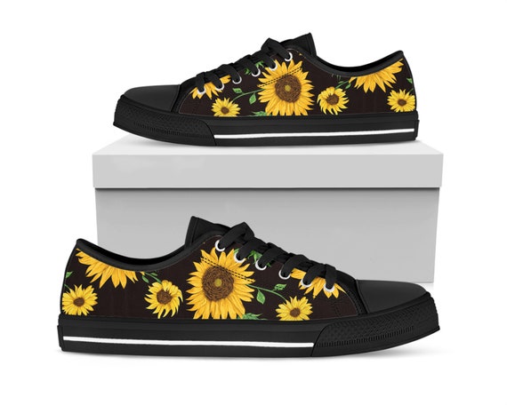 Custom Sunflower Shoes Sneakers Sunflower Print Shoes Womens Shoes Summer Shoes Low Top Converse Style Shoes for Womens Mens Etsy Canada
