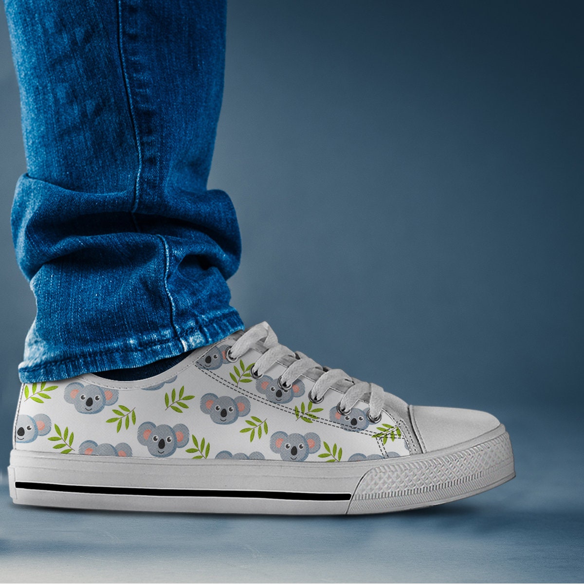 Pattern Print Koala Men Women's High Top Shoes