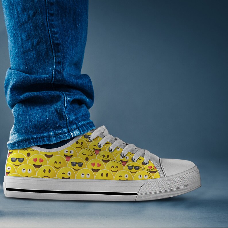Emoji Shoes Smiley Face Sneakers Cute Shoes Casual Shoes Etsy