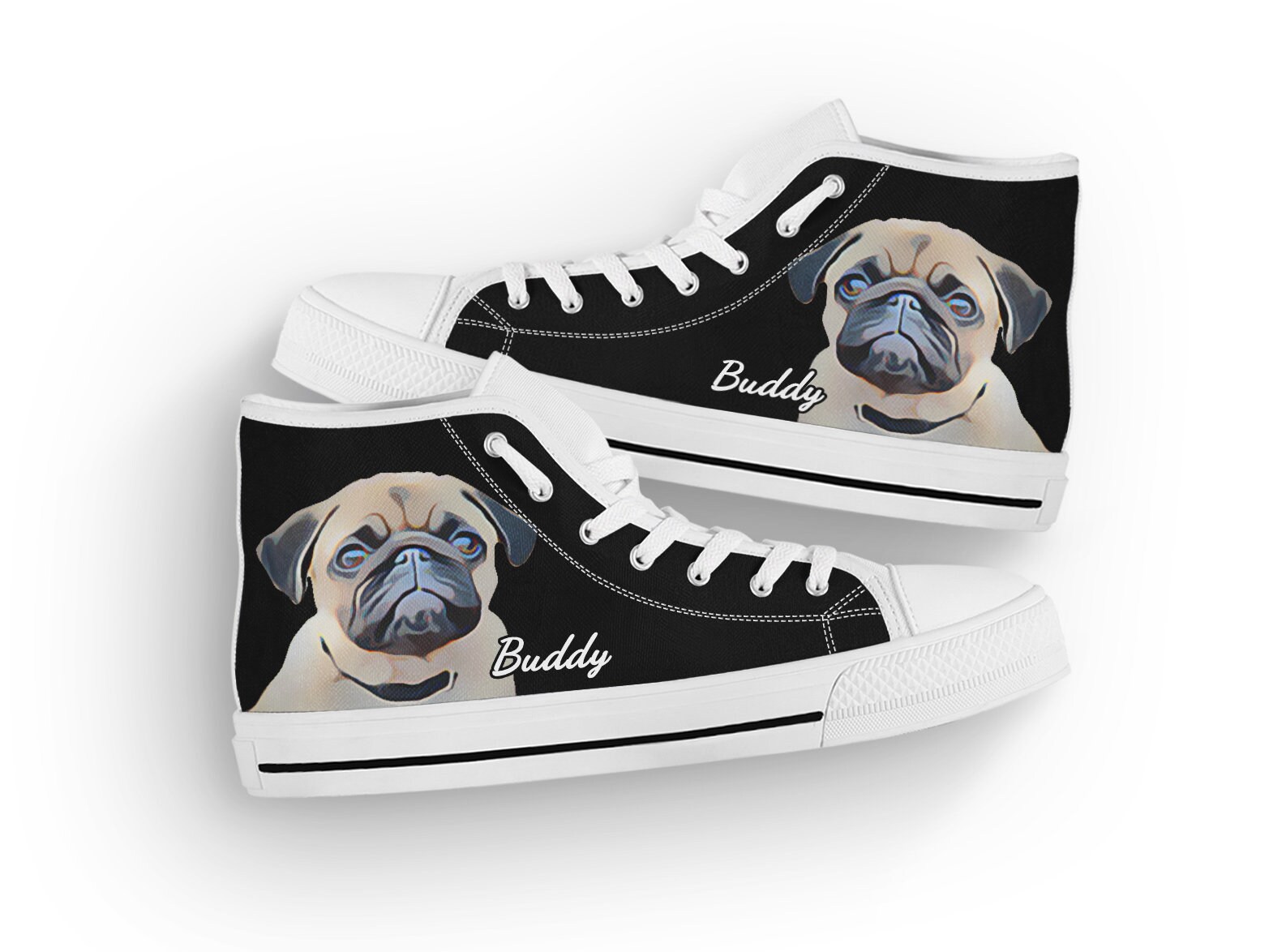 Dog Print Shoes Dog Face Custom Shoes Pet Picture in Etsy
