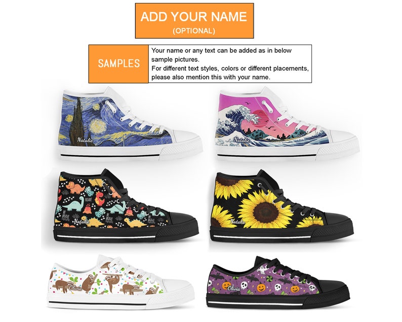 Unicorn Floral Pattern Print Sneaker Shoes For Men Women