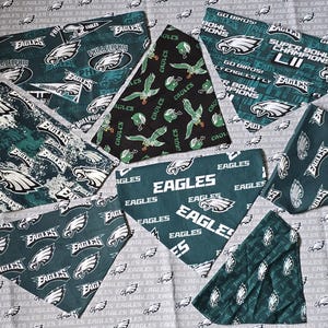 PHILADELPHIA EAGLES dog bandana scarf cotton choice of fabrics and sizes for superbowl