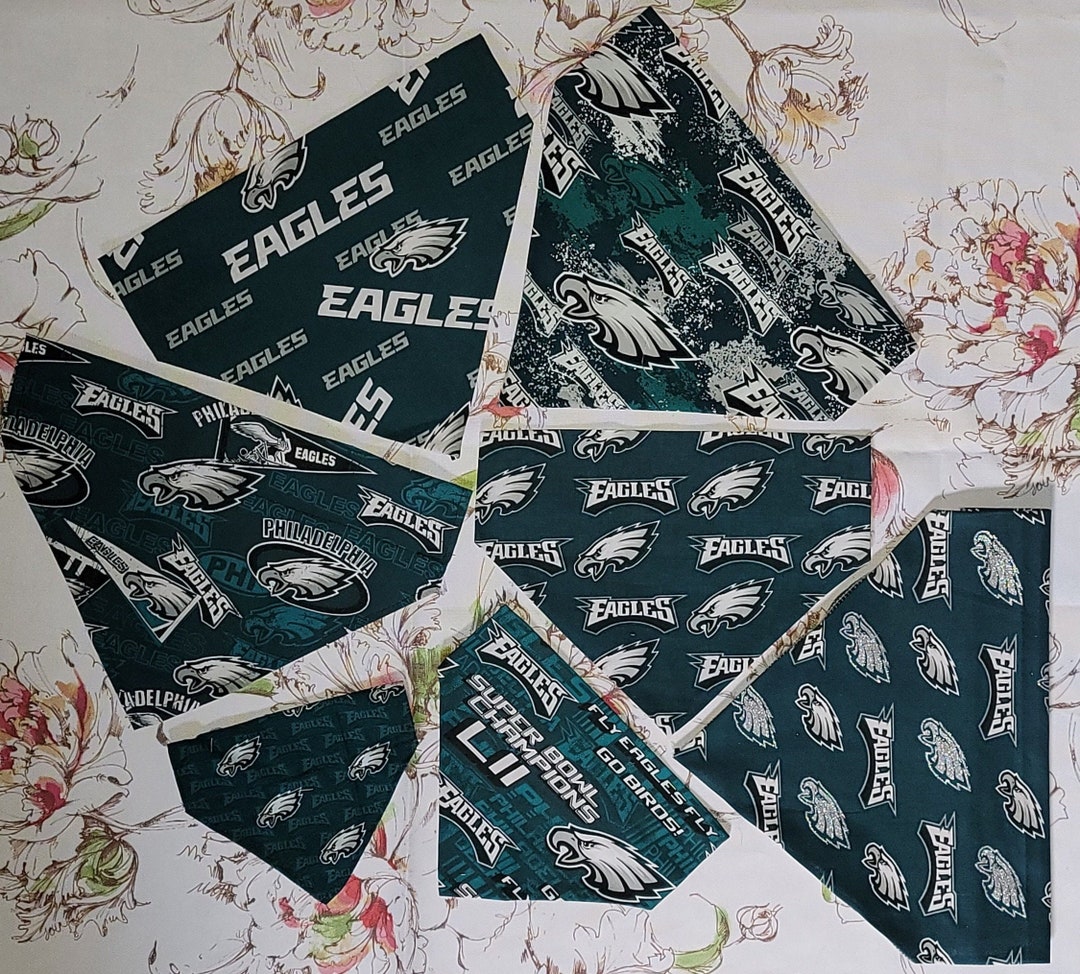 PHILADELPHIA EAGLES Dog Bandana Scarf Cotton Choice of Fabrics and
