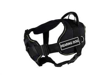 New DEAN & TYLER DT Harness with Chest Support Neon Yellow Trim Size Large blank patches