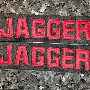 Custom 3D DOG NAME 2 embroidered patch tags Julius K9 Harness Vest  custom colors VELCRO® brand hook-and-loop fastener