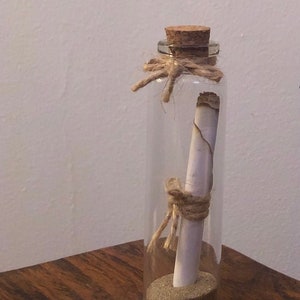 Entrega gratuita: mensaje personalizado en una botella de vidrio, cumpleaños romántico, día de la madre, regalo de aniversario, poema de amor, mensaje de boda en un frasco