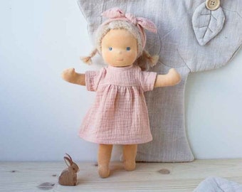 Cloth doll Lissi 32 cm/made in the style of a Waldorf doll