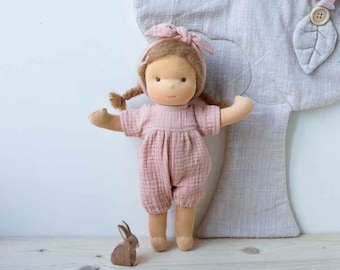 Rag doll Fina 32 cm/made in the style of a Waldorf doll