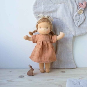 Rag doll Loni 32 cm/made in the style of a Waldorf doll