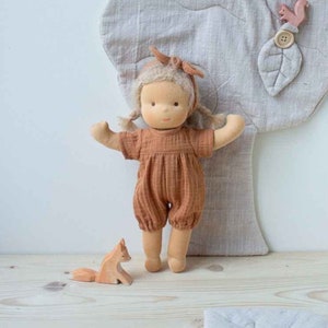 Cloth doll Ella 32 cm/made in the style of a Waldorf doll