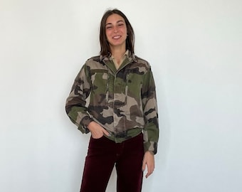 Military Vintage 80s jacket / Vintage women's military jacket / Vintage green jacket / military vintage jacket / vintage camouflage jacket