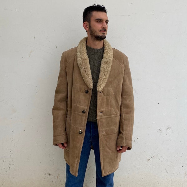 Shearling Mens Coat - Etsy