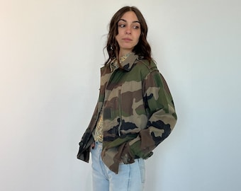 Chaqueta vintage militar años 90 / Chaqueta militar vintage de mujer / Chaqueta verde vintage / Chaqueta militar vintage / Chaqueta camuflaje vintage