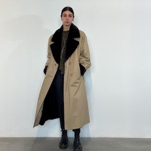 ジャケット・アウター Vintage Yves Saint Laurent wool coat Ysl Fur Coat - Etsy