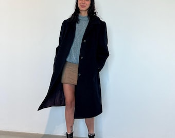 PURE NEW WOOL coat / Blue vintage coat / Vintage women's mohair coat / Vintage women's virgin wool coat / Vintage mohair coat