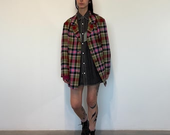 Blazer vintage de tartán Valentino Oliver / Chaqueta vintage de mujer Valentino / Blazer de mujer Oliver / Chaqueta vintage de mujer Valentino