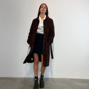 Giacca Camoscio Giacca Renna Vintage SUEDE Giacca Lunga