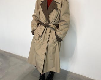 Burberrys Vintage Original Loden Coat 1980s | Long Beige Wool