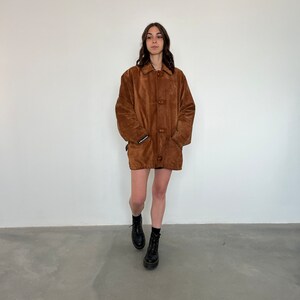 veste en daim vintage surdimensionnée / veste en cuir marron / veste en daim surdimensionnée / veste en daim vintage / veste en daim marron surdimensionnée image 1