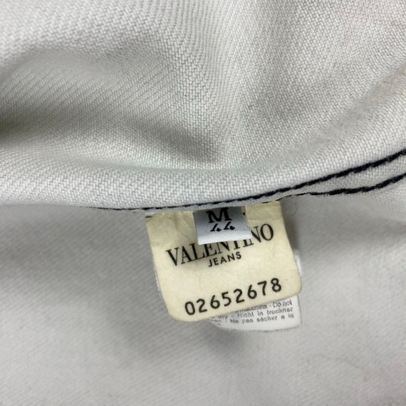 Valentino vintage denim jacket 90s / Valentino wh… - image 9