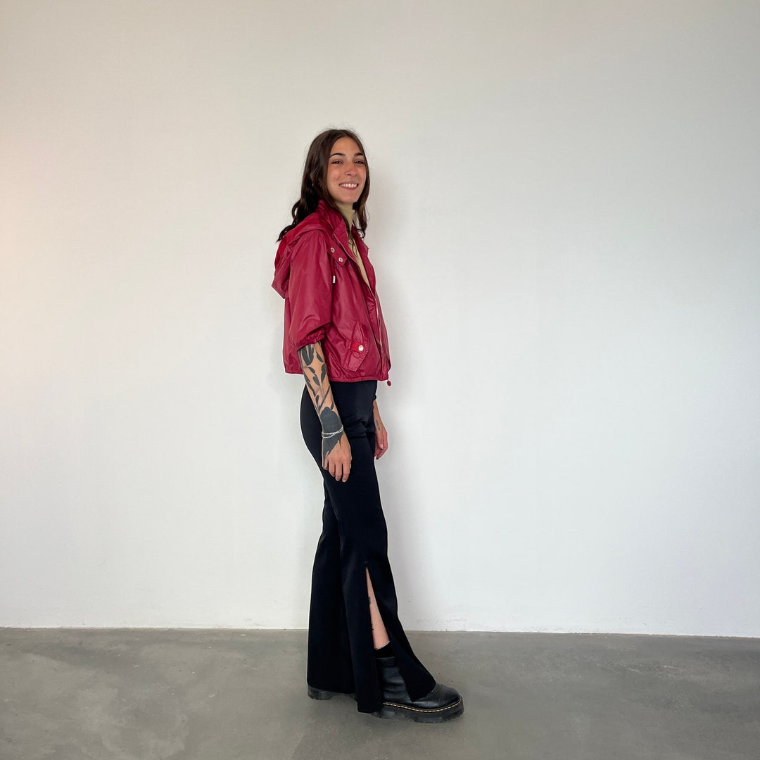 Short Bomber Cropped Vintage 80s / Women's Short Nylon Jacket