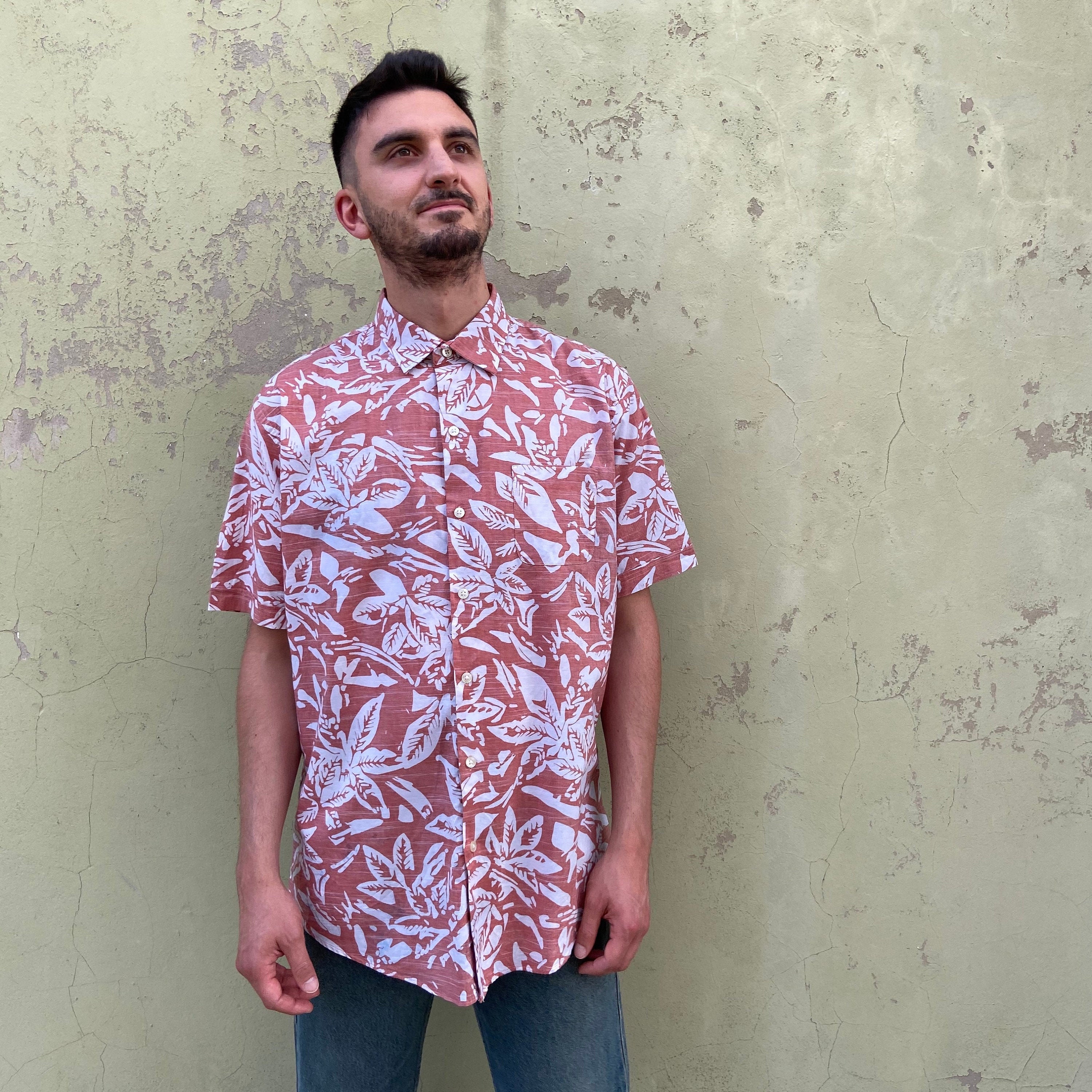 L LEAVES Vintage Floral 90s Shirt 