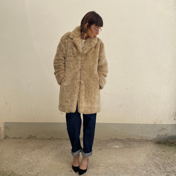 MARELLA Eco vintage fur Faux Fur coat faux fur coa