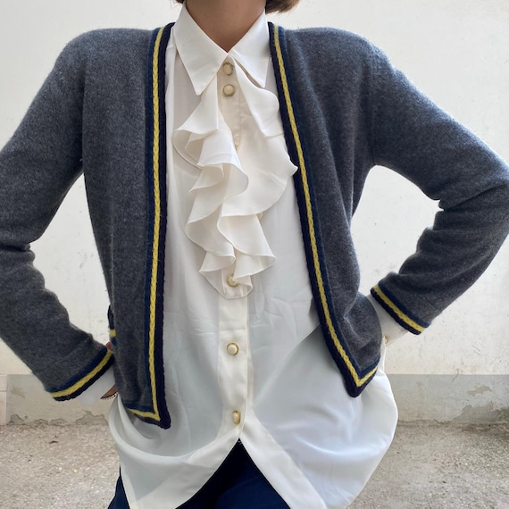 CHANEL 100% cachemire 80s / vintage rare Chanel cardigan / CHANEL vintage cashmere cardigan / Chanel cachemire donna / vintage knit Chanel