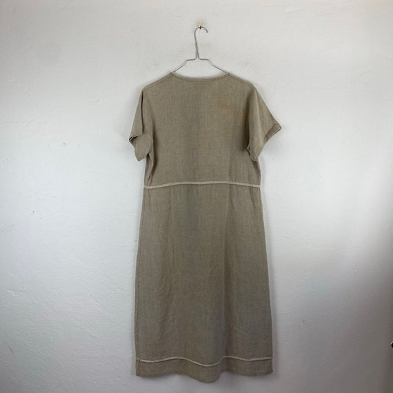 100% LINEN Vintage dress / summer linen dress / l… - image 8