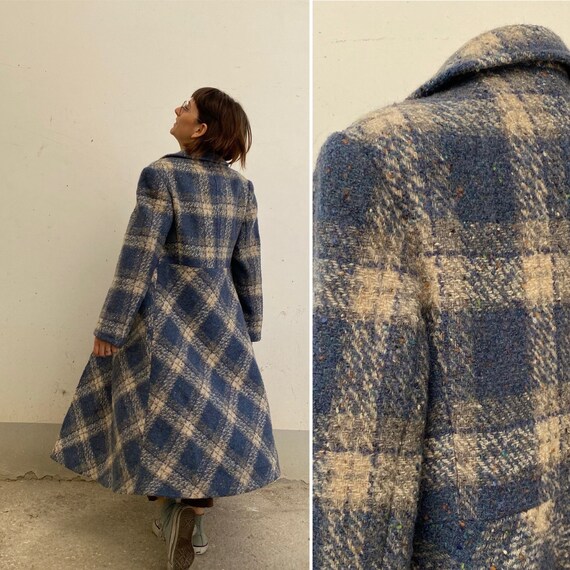 Celeste Tartan Vintage Mohair coat 70s /patterned
