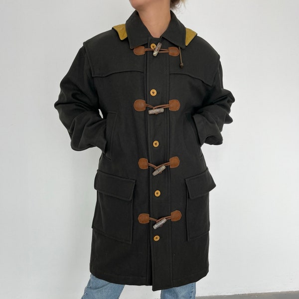 duffle coat vintage des années 70 / duffle coat militaire vintage / duffle coat femme vintage / duffle coat femme surdimensionné