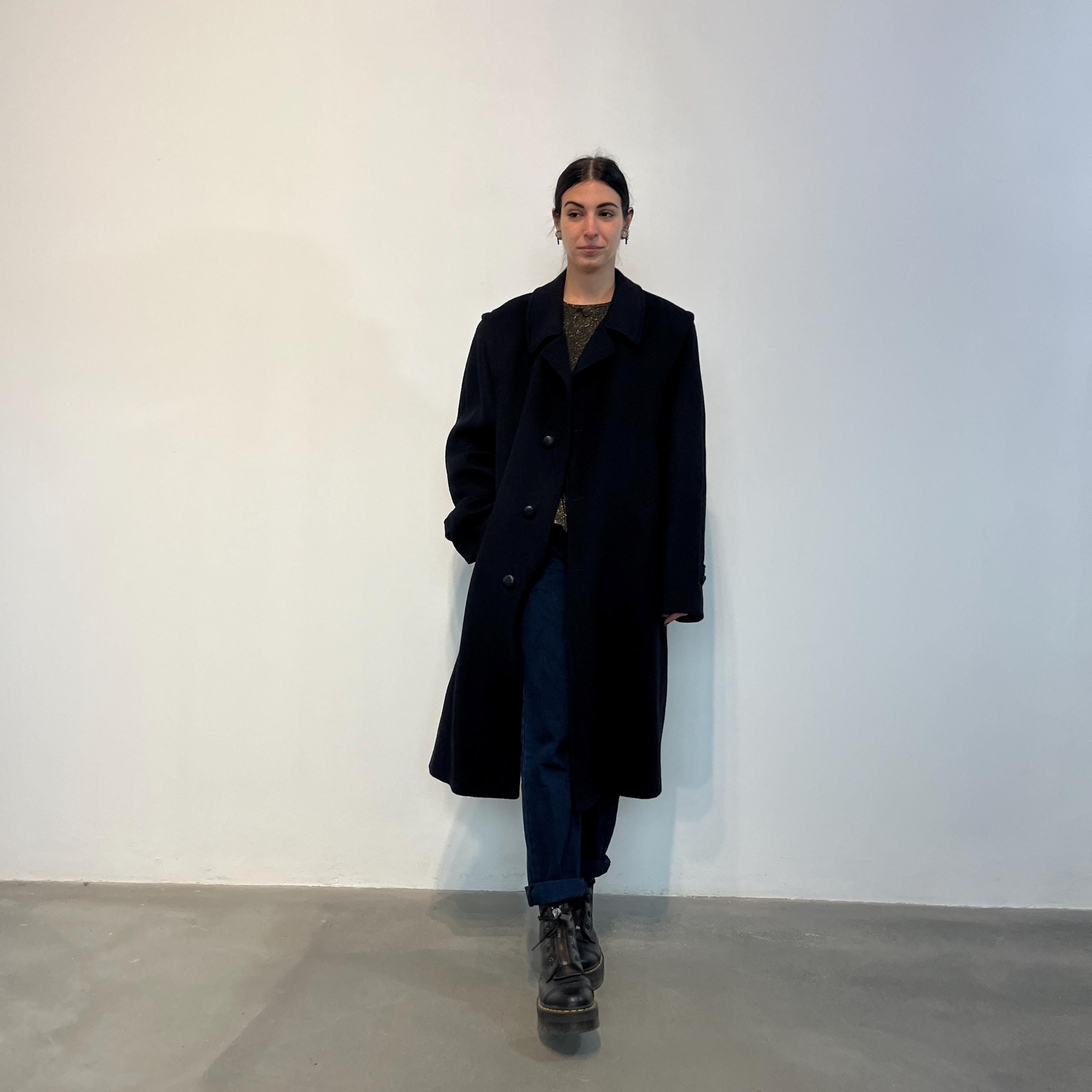 Original ALPEN LODEN Impragniert / Blue Vintage Loden Wool Coat