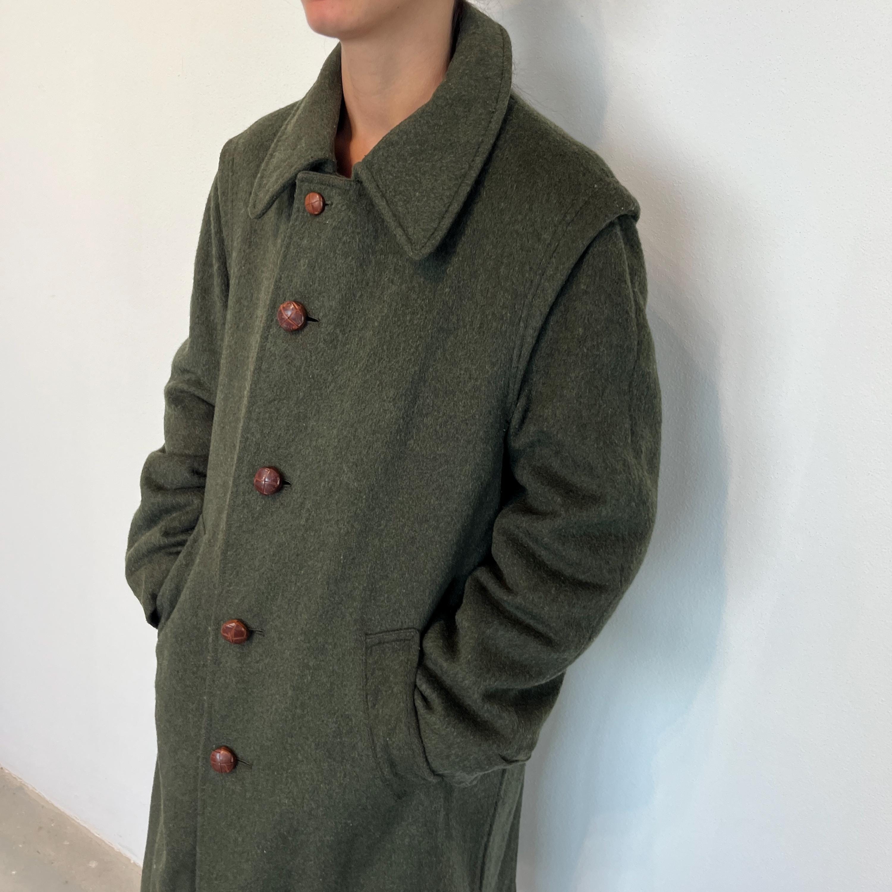 ジャケット・アウター 80s Vintage ITALY Loden Green Wool Coat Vintage 80's Trachten Julius Lang Original Alpen Loden Wool