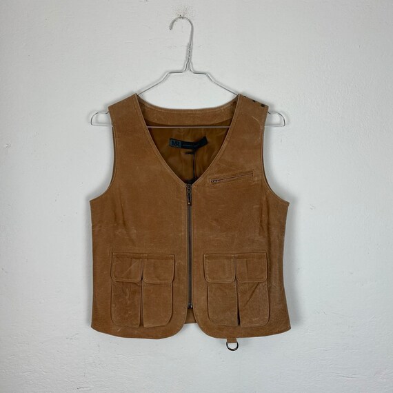MASSIMO REBECCHI Vintage leather vest/vintage vest