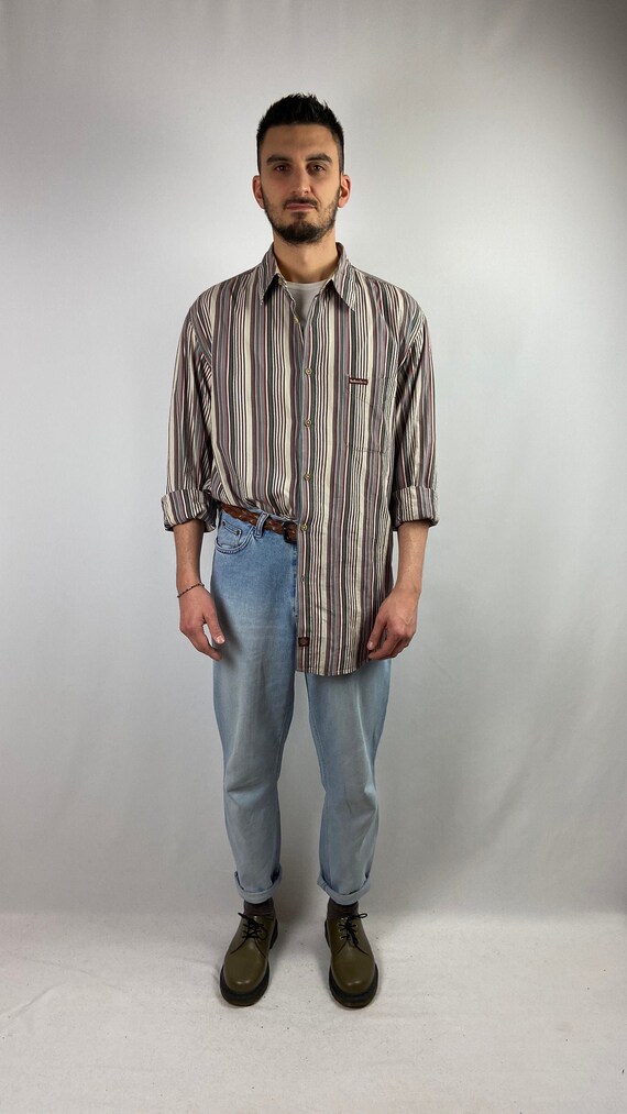 Vintage Striped Marlboro 90s shirt/vintage 90s str