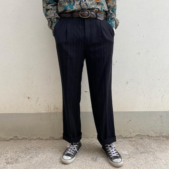 GESSATO Pantaloni vintage anni 70 / pantalone uomo a vita alta | Etsy Italia