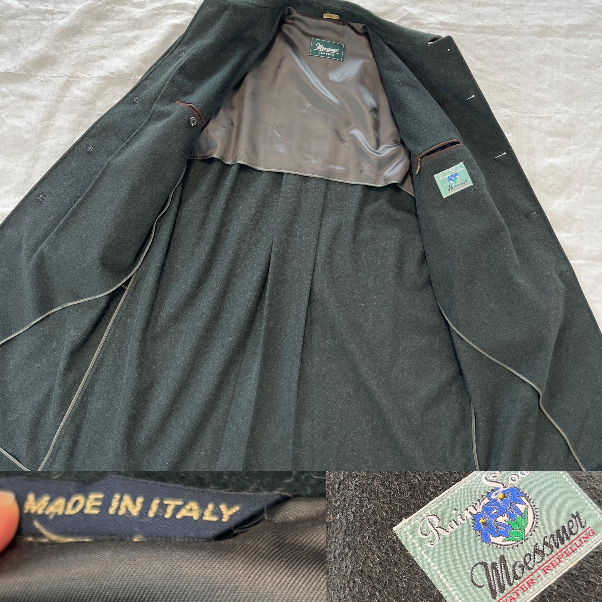 Moessmer Loden Long Coat Vintage Green / Vintage Women's