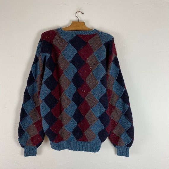 vintage diamond sweater