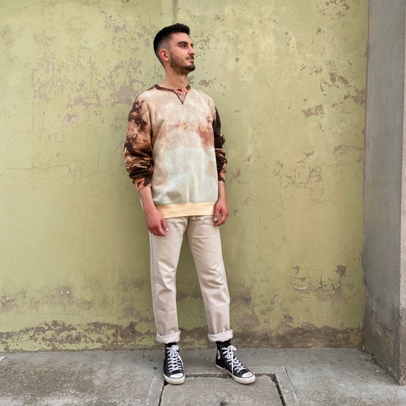 L - CHAMPION Tie Dye vintage sweatshirt washing bl