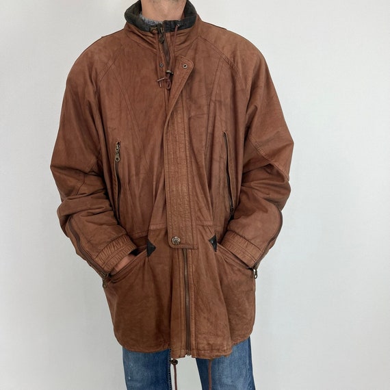 L/XL 80s Vintage Leather Oversized Jacket / Men's Vintage L/XL 80s Vintage Leather Oversized Jacket / Men's Vintage