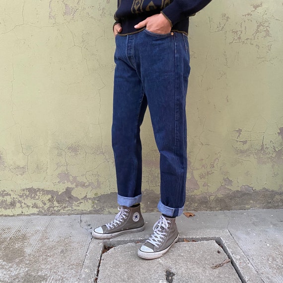 Levis 501 best sale dark wash