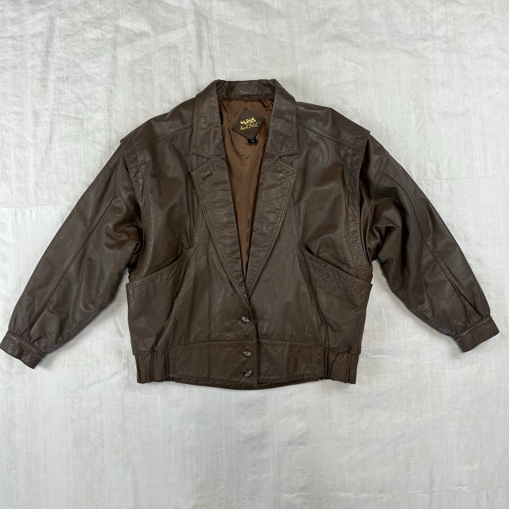 80s A-2 real leather bomber jacket blts