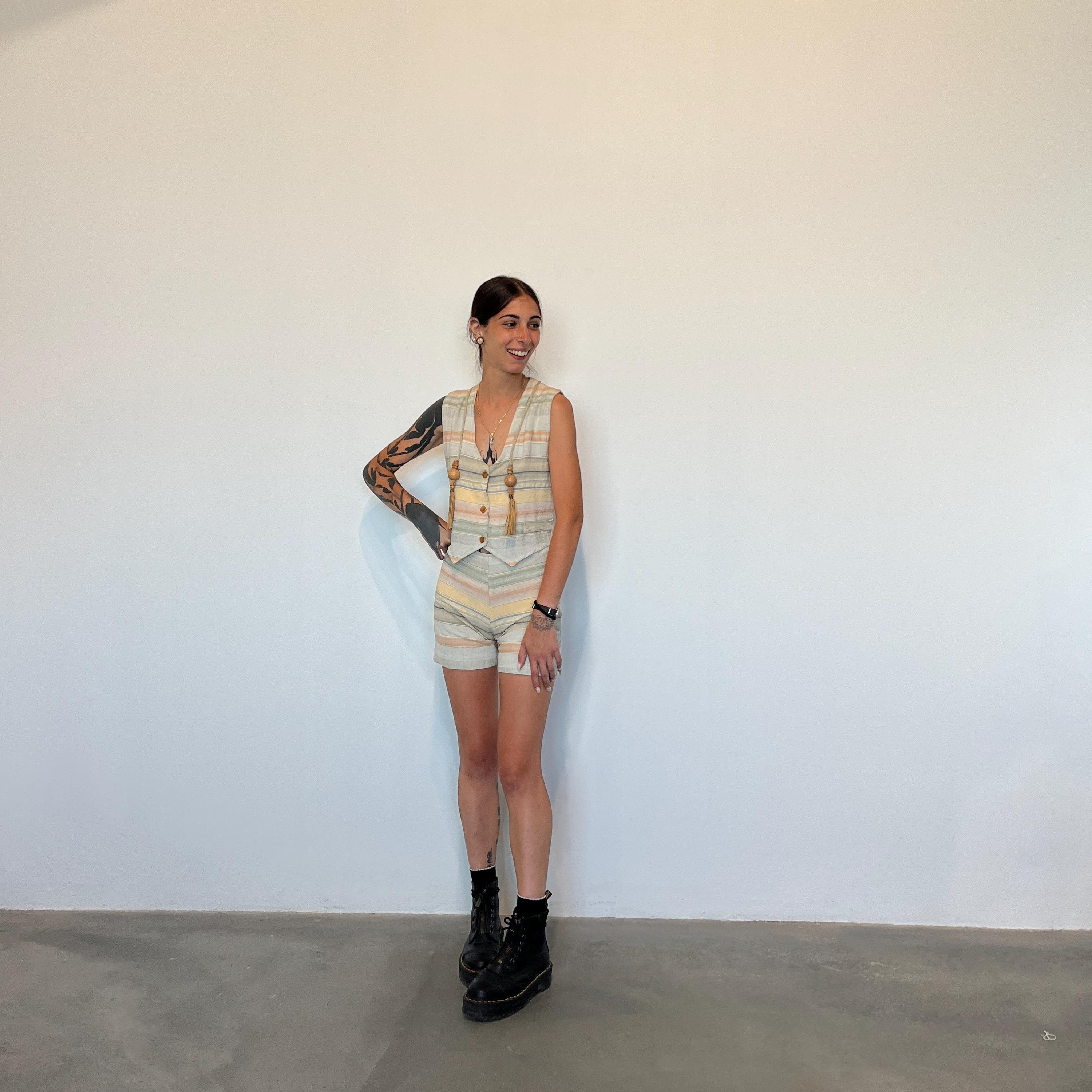 XS vintage 80s suit / vintage shorts and vest suit / vintage country suit / vintage shorts + vintage vest / vintage set