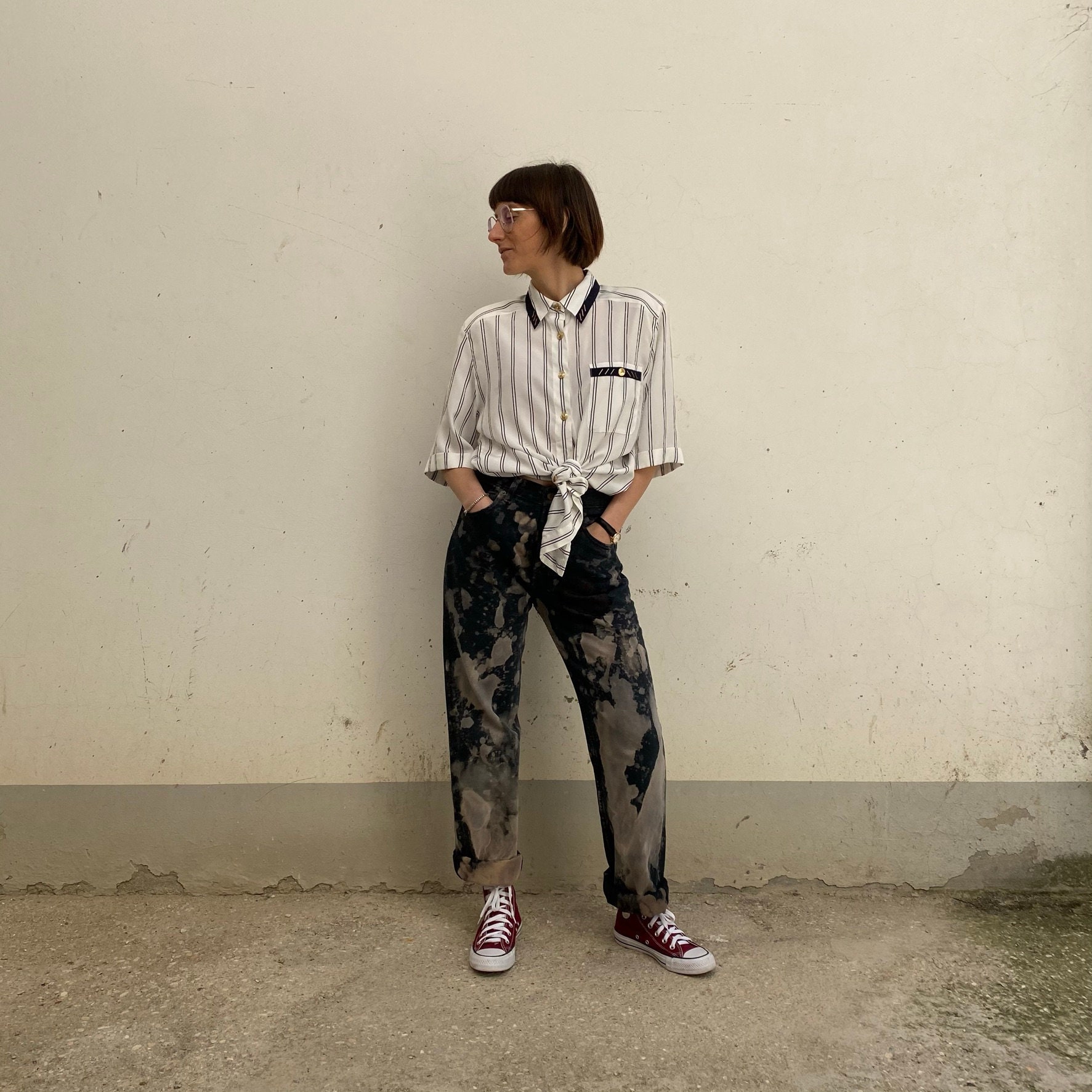 Stripes Marine Vintage Shirt 80s 